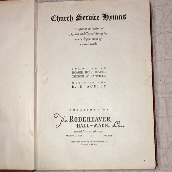 Vintage church service hymns Calvary Temple 1948 - Picture 2 of 5